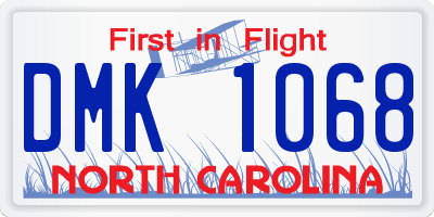 NC license plate DMK1068