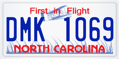 NC license plate DMK1069