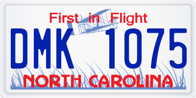 NC license plate DMK1075