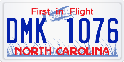 NC license plate DMK1076