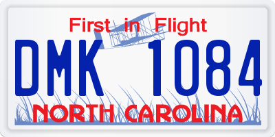 NC license plate DMK1084