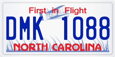 NC license plate DMK1088