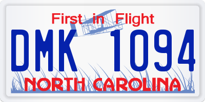 NC license plate DMK1094