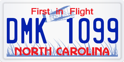 NC license plate DMK1099