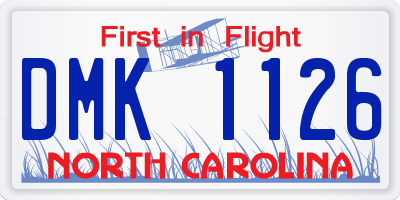 NC license plate DMK1126