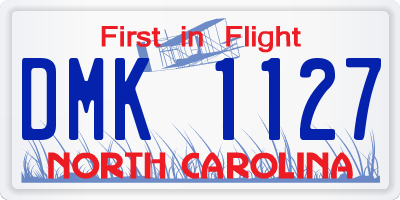 NC license plate DMK1127