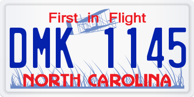 NC license plate DMK1145