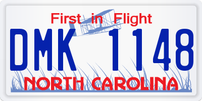 NC license plate DMK1148