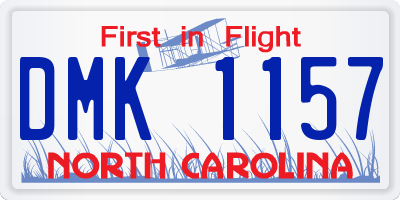 NC license plate DMK1157