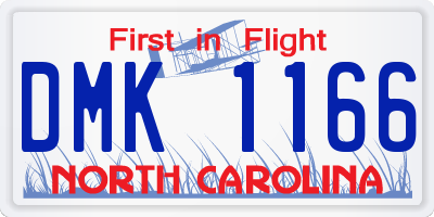 NC license plate DMK1166