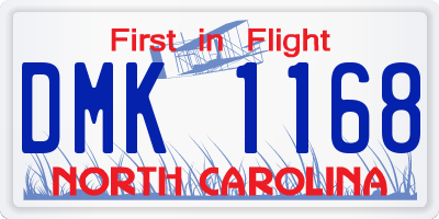 NC license plate DMK1168