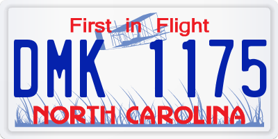 NC license plate DMK1175