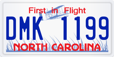 NC license plate DMK1199