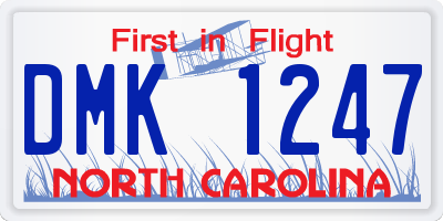 NC license plate DMK1247