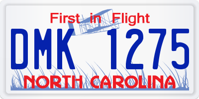 NC license plate DMK1275