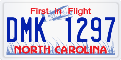 NC license plate DMK1297