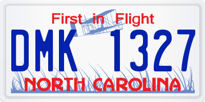 NC license plate DMK1327