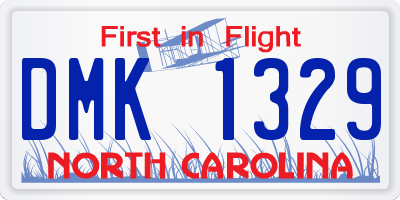 NC license plate DMK1329