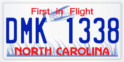 NC license plate DMK1338