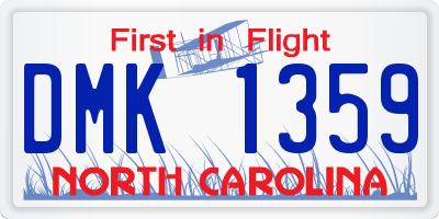 NC license plate DMK1359