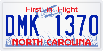 NC license plate DMK1370