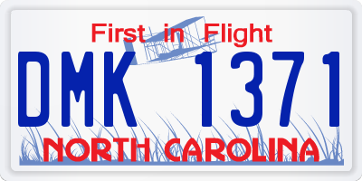 NC license plate DMK1371