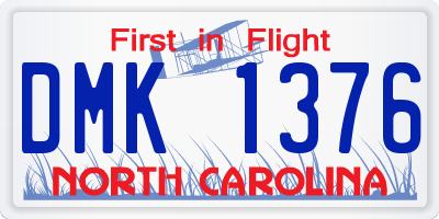 NC license plate DMK1376