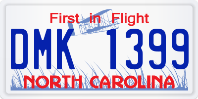 NC license plate DMK1399