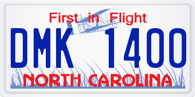 NC license plate DMK1400