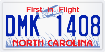 NC license plate DMK1408