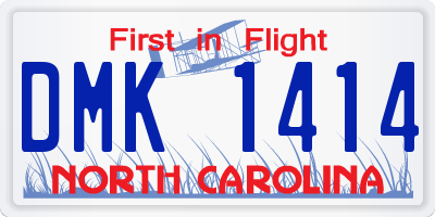 NC license plate DMK1414