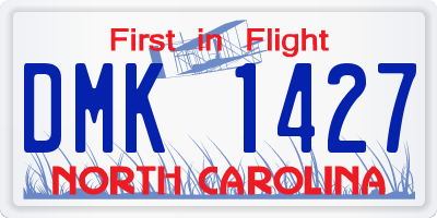 NC license plate DMK1427
