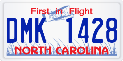NC license plate DMK1428