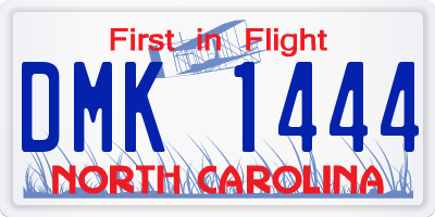 NC license plate DMK1444