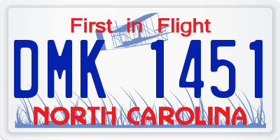 NC license plate DMK1451