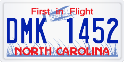 NC license plate DMK1452