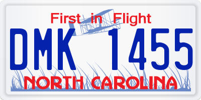 NC license plate DMK1455