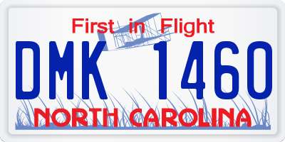NC license plate DMK1460