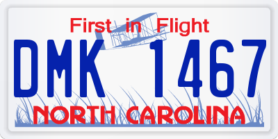 NC license plate DMK1467