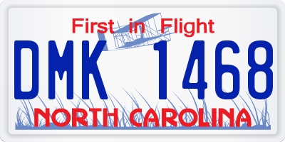NC license plate DMK1468