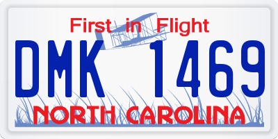 NC license plate DMK1469