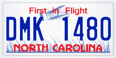 NC license plate DMK1480