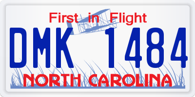 NC license plate DMK1484