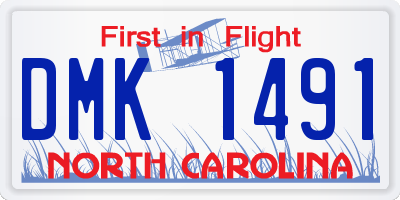 NC license plate DMK1491