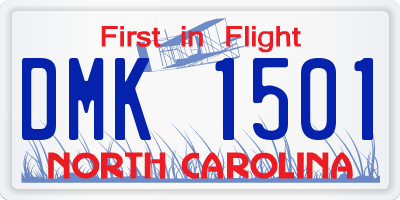 NC license plate DMK1501