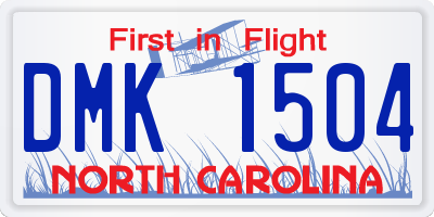 NC license plate DMK1504