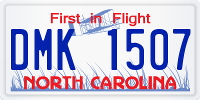 NC license plate DMK1507