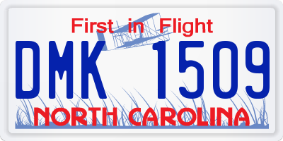 NC license plate DMK1509