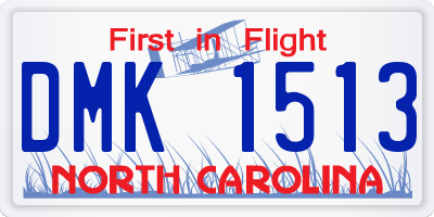 NC license plate DMK1513