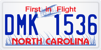 NC license plate DMK1536